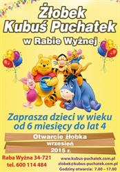 Żłobek Kubuś Puchatek, Raba Wyżna godziny otwarcia