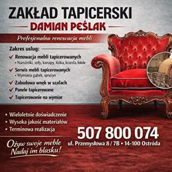 Zakład Tapicerski Damian Peślak Ostróda, godziny otwarcia