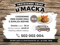 Przystanek obiad u MAĆKA, Luboń godziny otwarcia