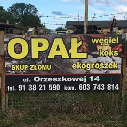 Skład opału, sprzedaż węgla koksu. Skup złomu PHUT Henryk Łysy, Kamień Pomorski godziny otwarcia