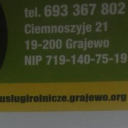 Usługi Rolnicze Łukasz Maciorowski, Grajewo godziny otwarcia