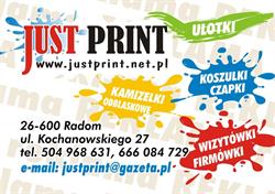 JUST PRINT, Radom godziny otwarcia