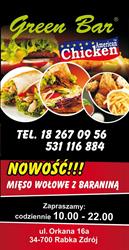 Bistro GREEN BAR - Najlepszy Kebab, Jedzenie, Chicken - TANIO I SMACZNIE, Rabka-Zdrój godziny otwarcia