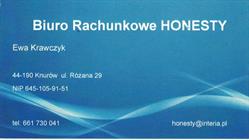 Honesty Biuro Rachunkowe, Knurów godziny otwarcia