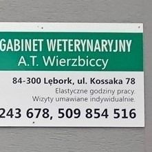 Gabinet Weterynaryjny A. T. Wierzbiccy, Lębork godziny otwarcia