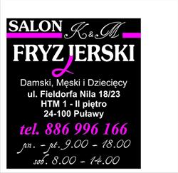 K&M Salon Fryzjerski, Puławy godziny otwarcia