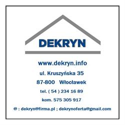 DEKRYN - pokrycia dachowe , rynny , podbitki, Włocławek godziny otwarcia