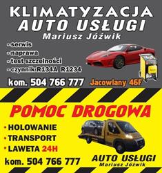 Serwis klimatyzacji, pomoc drogowa, holowanie, laweta 24h AUTO - USŁUGI Mariusz Jóźwik, Sokółka godziny otwarcia