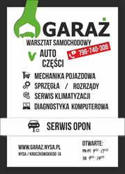 Garaż, Nysa godziny otwarcia