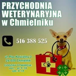 Przychodnia Weterynaryjna Wojciech Smerdel, Chmielnik godziny otwarcia