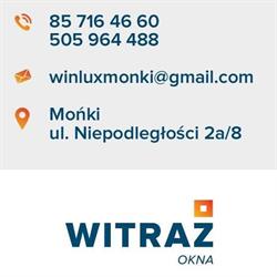 WINLUX okna, drzwi, bramy garażowe, rolety, parapety, Mońki godziny otwarcia