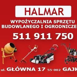 HALMAR wypożyczalnia sprzętu budowlanego i ogrodowego zagęszczarki, Gajków godziny otwarcia