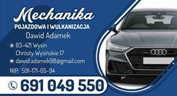 Mechanika Pojazdowa i Wulkanizacja Dawid Adamek, Wysin godziny otwarcia