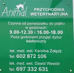 Animal Przychodnia Weterynaryjna, Olesno godziny otwarcia