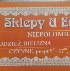 Sklep "U Emilki", Niepołomice godziny otwarcia
