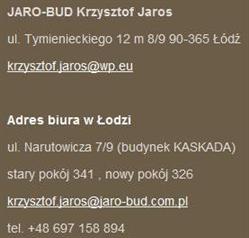 Jaro-Bud. Jaros K., Łódź godziny otwarcia