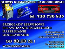 EDDIE CARS - AUTO KLIMA SERWIS Napełnianie i Odgrzybianie klimatyzacji, Margonin godziny otwarcia