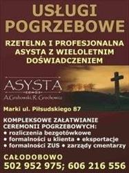 Usługi Pogrzebowe Asysta, Marki godziny otwarcia