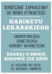 Gabinet Lekarski Endokrynologia Diabetologia Interna Janusz Rusinek, Warszawa godziny otwarcia
