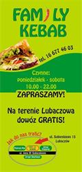 Family KEBAB, Lubaczów godziny otwarcia