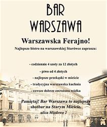 Bar na Miodowej, Warszawa godziny otwarcia