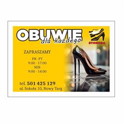 Stonoga Obuwie dla Każdego., Nowy Targ godziny otwarcia