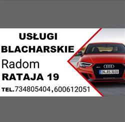 Blacharz samochodowy, usługi blacharskie Robert Chochoł, Radom godziny otwarcia