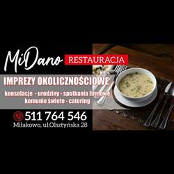 Restauracja MiDano, Miłakowo godziny otwarcia