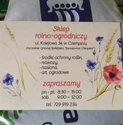 Sklep rolno - ogrodniczy, Czempiń godziny otwarcia