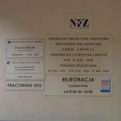 PRZYCHODNIA SPECJALISTYCZNA - Ruda Śląska, godziny otwarcia