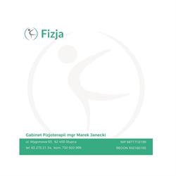 FizJa Gabinet Fizjoterapii Marek Janecki, Słupca godziny otwarcia