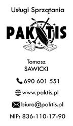 Paktis Tomasz Sawicki Firma sprzątająca UTRZYMANIE ZIELENI ozonowanie, Skierniewice godziny otwarcia