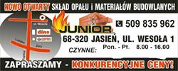 JUNIOR Materiały budowlane Kruszywa Polbruk Opał, Jasień godziny otwarcia