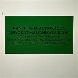Kancelaria Adwokacka Małgorzata Radej, Szczecinek godziny otwarcia