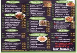 BAR HANOI, Warszawa godziny otwarcia