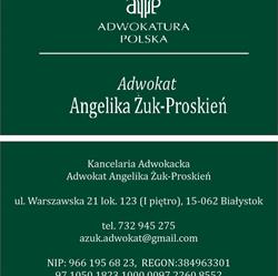 Kancelaria Adwokacka Adwokat Angelika Żuk, Białystok godziny otwarcia
