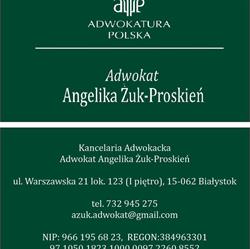 Kancelaria Adwokacka Adwokat Angelika Żuk, Białystok godziny otwarcia