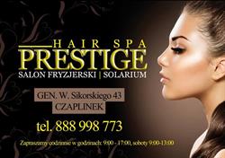 Prestige Hair Spa Sylwia Czernia Salon Fryzjerski i Solarium, Czaplinek godziny otwarcia