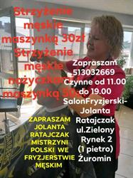 Salon Fryzjerski i Trychologiczny TrichoHeadSpaJoRa Jolanta Ratajczak, Żuromin godziny otwarcia