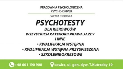 Pracownia Psychologiczna PSYCHO-DRIVER, Łowicz godziny otwarcia