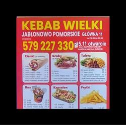 Kebab Wielki 24H Jablonowo Pomorskie, Jabłonowo Pomorskie godziny otwarcia