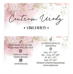 Centrum Urody "Vanilla Beauty ", Rybnik godziny otwarcia