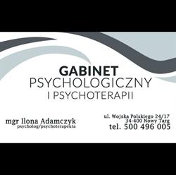Gabinet Psychologiczny i Psychoterapii Ilona Adamczyk, Nowy Targ godziny otwarcia