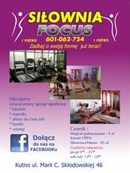 Silownia FOCUS, Kutno godziny otwarcia