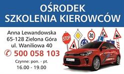 Ośrodek Szkolenia Kierowców Anna Lewandowska, Zielona Góra godziny otwarcia