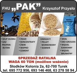 Skład opału PAK Krzysztof Przysło, Turek godziny otwarcia