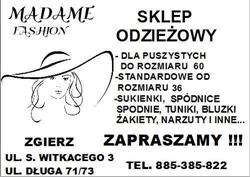 Madame Fashion, Zgierz godziny otwarcia