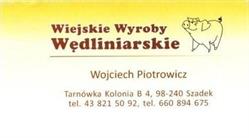 Wiejskie Wyroby Wędliniarskie - Wojciech Piotrowicz, Szadek godziny otwarcia