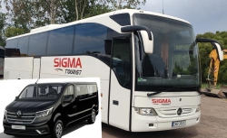 Sigmatourist wynajem autokarów busów transport przewóz osób bus lotnisko Pyrzowice taxi, Katowice godziny otwarcia
