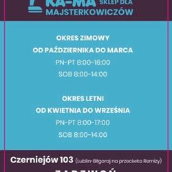 KA-MA Sklep dla Majsterkowicza, Czerniejów godziny otwarcia